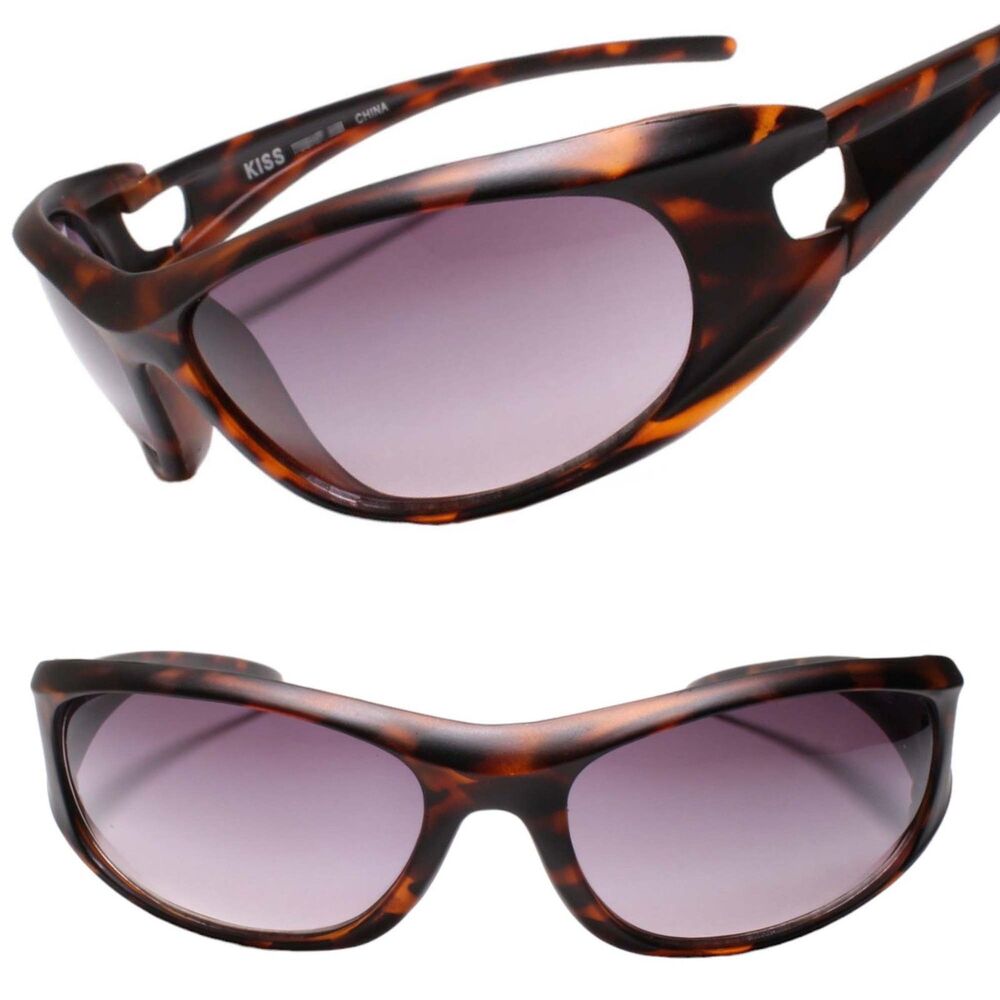 Sporty Design Active Lifestyle Athletic Wrap Around Sunglasses Matte Tortoise